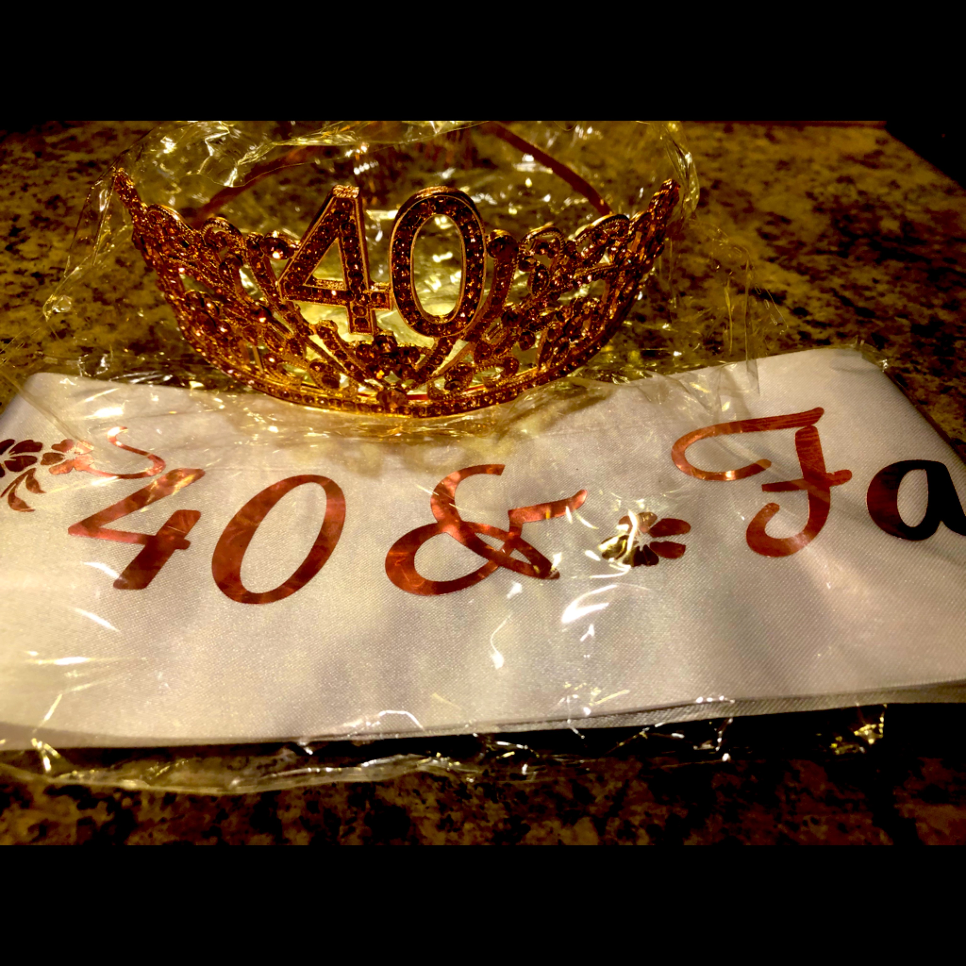 Champagne And Pink 40 Tiara And 40 And Fabulous Champagne And Pink 40 Tiara And 40 And Fabulous